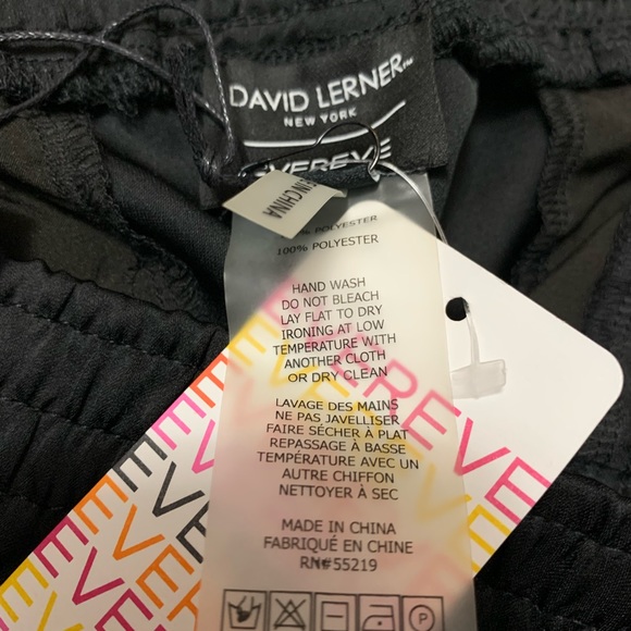 New Evereve x David Lerner Jazmine Black "Satin" Slim Jogger - Picture 5 of 8